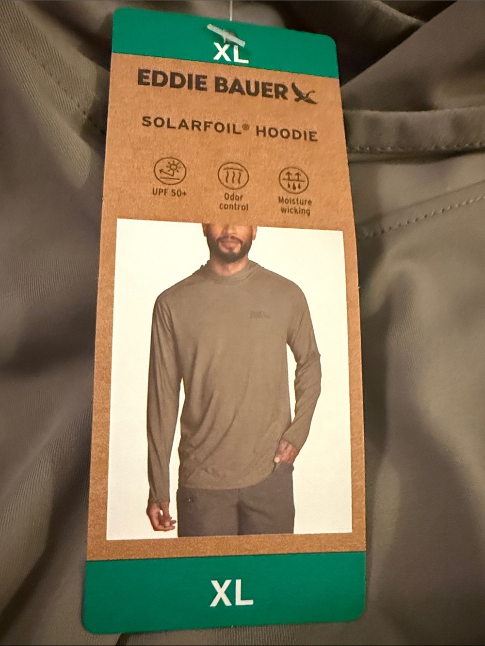Eddie Bauer SolarFoil Long-Sleeve Hoodie in Olive